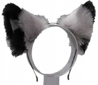 Dodatki do strojów karnawałowych - Kocie uszy futrzane opaska na głowę cosplay anime - miniaturka - grafika 1