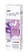 Pieluchy dla dorosłych - Seni lady, Slim Micro Plus, Wkładki urologiczne dla kobiet, 7x20.5cm, 20 szt. - miniaturka - grafika 1