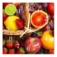 Zegary - Zegar szklany ścienny Cichy Owoc Owoc - miniaturka - grafika 1