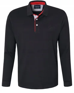 LONGSLEEVE męski koszulka z kołnierzykiem bawełniana GOTI czarna M - Koszulki męskie - miniaturka - grafika 1