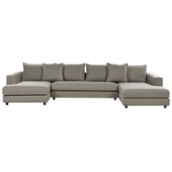 Sofy i kanapy - Sofa 5-osobowa beżowoszara LILVIKEN - miniaturka - grafika 1