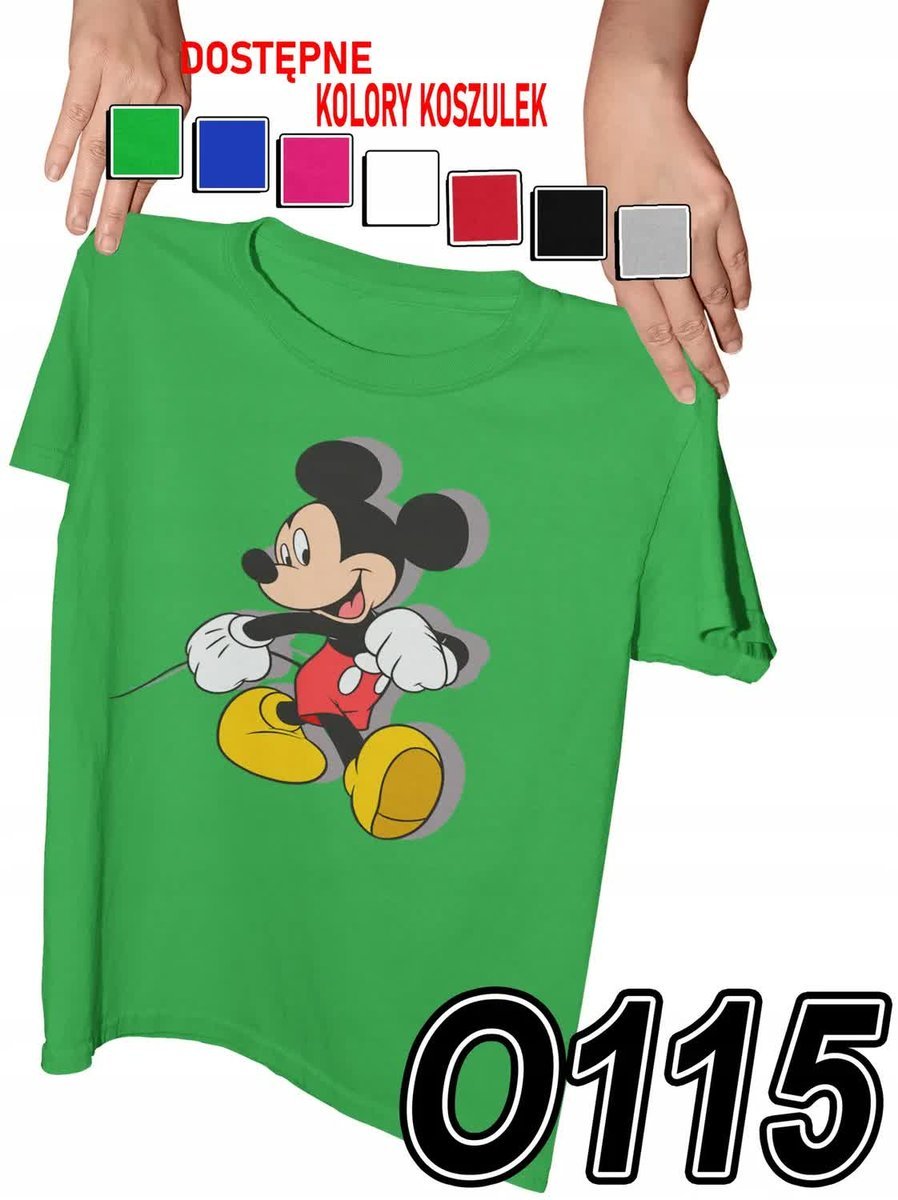 Koszulka Dziecięca Z Nadrukiem Myszka Mickey Minnie Bajki - M 134-140