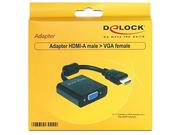 Adaptery i przejściówki - Delock Adapter HDMI-A(M)-> VGA(F) 25cm 65512 - miniaturka - grafika 1