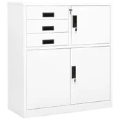 Szafy i regały magazynowe - Elior Biała stalowa szafka biurowa na klucz A3-W72 - miniaturka - grafika 1