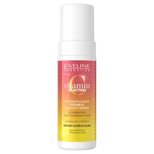 EVELINE Vitamin C 3x Action rozświetlająca pianka do mycia twarzy 150ml - Pianki do mycia twarzy - miniaturka - grafika 1