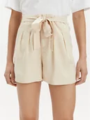 Spodenki damskie - Vero Moda Szorty materiałowe Mia 10209543 Beżowy Slim Fit - miniaturka - grafika 1