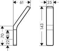Wieszaki łazienkowe - Hansgrohe 42801820 42801820 - miniaturka - grafika 1