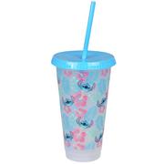 Kubki - Disney Stitch Plastikowy Kubek Ze Słomką, Kubek Z Przykrywką 710Ml Uniwersalny - miniaturka - grafika 1