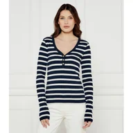 Bluzki damskie - Tommy Hilfiger Bluzka HENLEY Slim Fit - miniaturka - grafika 1