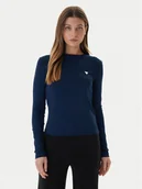 Bluzki damskie - Guess Bluzka V6RI00 KD741 Granatowy Slim Fit - miniaturka - grafika 1