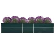 Donice - vidaXL Donica ogrodowa z galwanizowanej stali, 400x80x77 cm, zielona - miniaturka - grafika 1