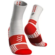 Skarpetki i podkolanówki sportowe - Compressport Skarpety PRO MARATHON SOCKS FLUO RED/WHITE - miniaturka - grafika 1