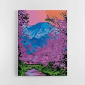 Malowanie po numerach - Widok na potężną górę - Malowanie po numerach 30x40 cm - miniaturka - grafika 1