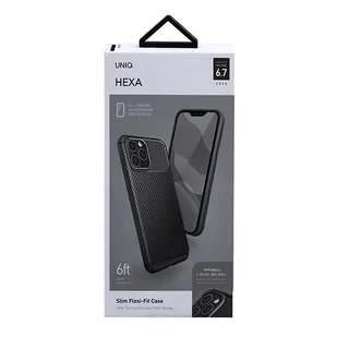 Uniq UNIQ etui Hexa Apple iPhone 12 Pro Max czarny/midnight black UNIQ328BLK - Etui i futerały do telefonów - miniaturka - grafika 6