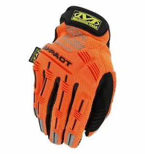 Rękawiczki rowerowe - Rękawice Mechanix HiViz MPact HIVIZ ORANGE - grafika 1