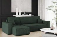Narożniki - Sofa w kształcie L BEST narożnik tkanina Poso ciemnozielony lewy - miniaturka - grafika 1
