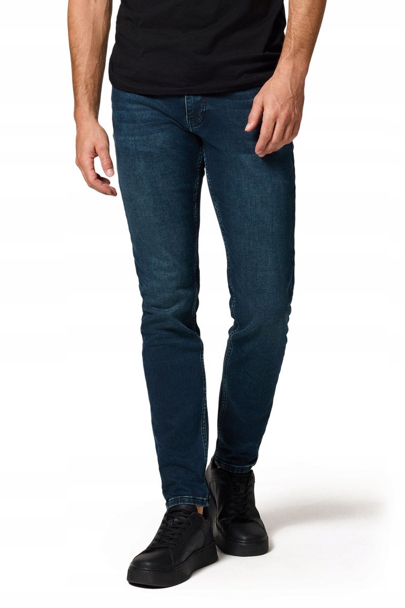 Jeansy Męskie Ciemnogranatowe Slim Fit PM9 W34/L32