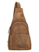 Torebki damskie - HIDE & STITCHES Skórzany plecak w kolorze brązowym - 18 x 33 x 8,5 cm - miniaturka - grafika 1