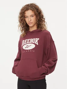 Reebok Bluza Classics Big Logo HZ8101 Czerwony Relaxed Fit - Bluzy damskie - miniaturka - grafika 1