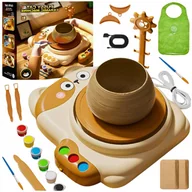 Zabawki kreatywne - Koło Garncarskie Zabawka Kreatywna Ceramika Glina Farbki dla Dzieci - miniaturka - grafika 1
