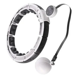 HMS HHM16 Hula Hop z magnesem i obciążeniem biały + licznik - Pozostały sprzęt i akcesoria do ćwiczeń - miniaturka - grafika 1
