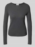 Swetry damskie - Sweter z dzianiny z czystego kaszmiru - miniaturka - grafika 1