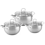 Garnki - Komplet garnków nierdzewnych Alex satyna 6-elementowy - miniaturka - grafika 1