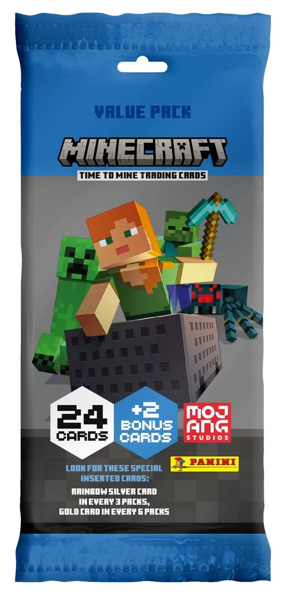 Saszetka 24 karty Minecraft TC 2 + 2 karty spec Nowa