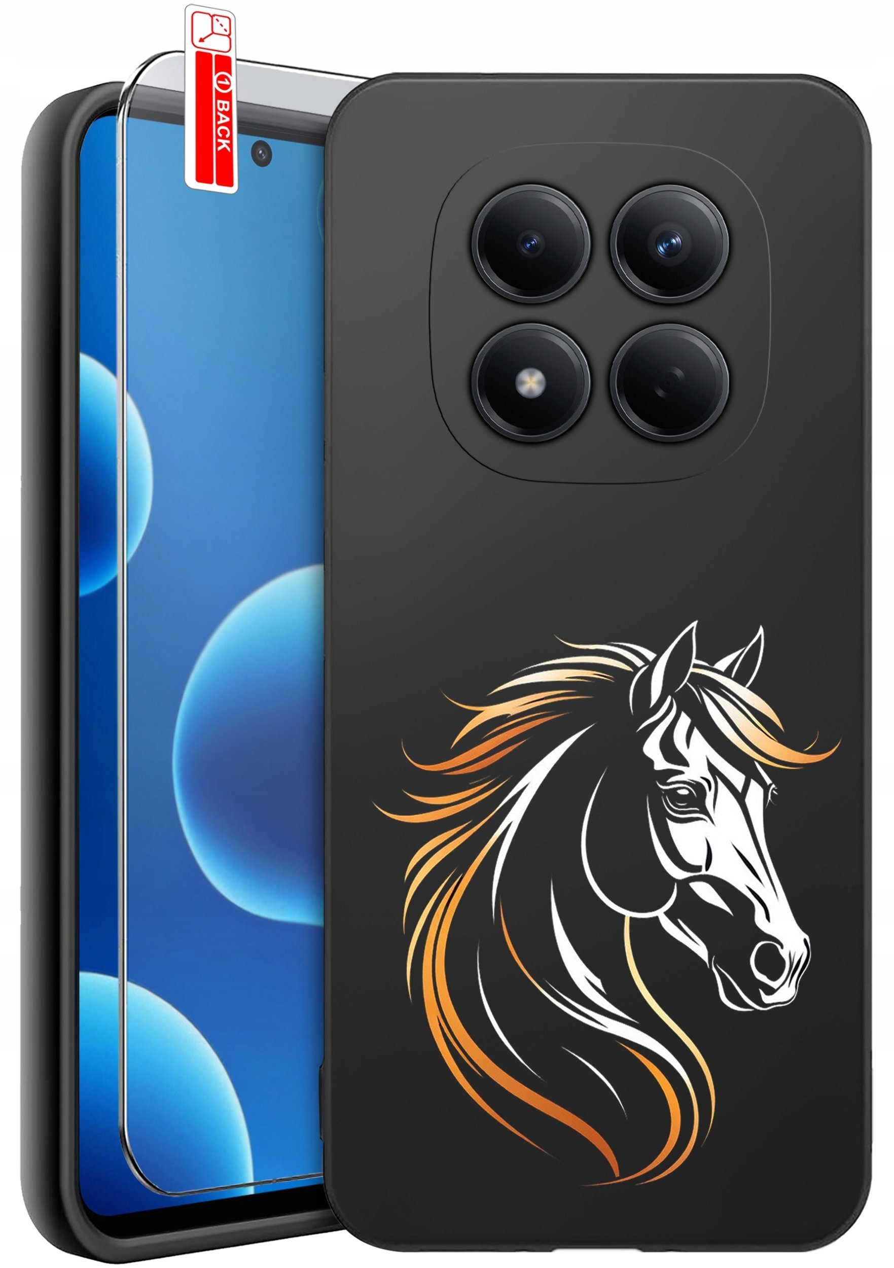 krainaGSM Etui Do Xiaomi Redmi Note 15 Pro 5G Wzory Silikonowe Matt Case + Szkło