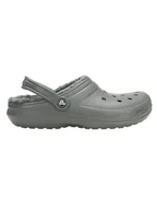 Klapki i japonki damskie - Crocs Chodaki "Classic Lined" w kolorze szarym - miniaturka - grafika 1