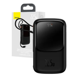 Powerbank Baseus Qpow Pro z kablem USB-C, USB-C, USB, 10000mAh, 22.5W (czarny) - Powerbanki - miniaturka - grafika 10