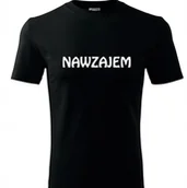 Koszulki męskie - ŚWIĄTECZNA KOSZULKA Z NADRUKIEM MĘSKA ŚMIESZNA T-SHIRT NAWZAJEM ŻYCZENIA L - miniaturka - grafika 1
