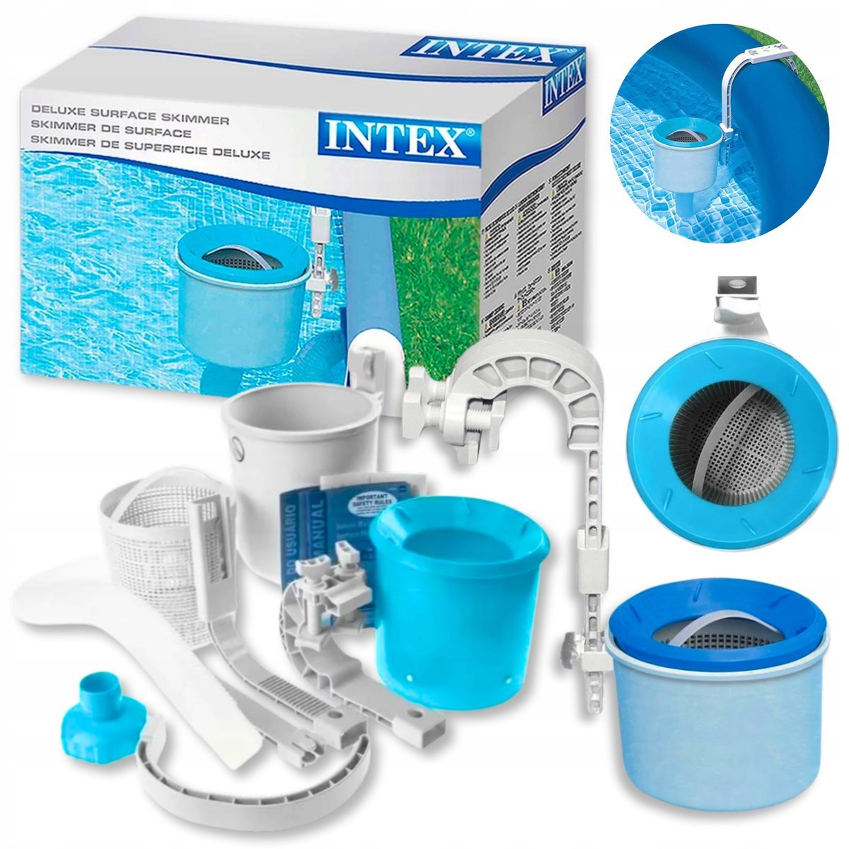 SKIMMER DO BASENU INTEX OCZYSZCZAJĄCY WODĘ BASENOWY POWIERZCHNIOWY SKIMER