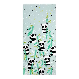 Jasnozielony ręcznik dziecięcy 150x70 cm Panda – Moshi Moshi - Okrycia kąpielowe dla dzieci - miniaturka - grafika 1