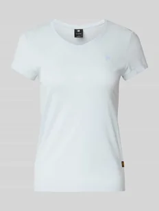 T-shirt o kroju slim fit z wyhaftowanym logo model ‘Eyben’ - Koszulki i topy damskie - miniaturka - grafika 1