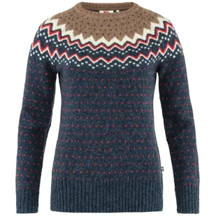 Sweter damski Fjällräven Övik Knit Sweater W Rozmiar: M / Kolor: niebieski - Swetry damskie - miniaturka - grafika 1