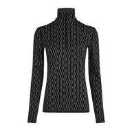 Koszulki i topy damskie - Koszulka damska Icebreaker Merino 260 Vertex LS HZ On-Piste Black/Snow/J S - miniaturka - grafika 1