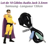 Kable - Lot x10 3,5 mm męski kabel audio typu jack Samsung BN39-00061C BN39-01286A 150cm - miniaturka - grafika 1