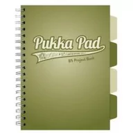 Zeszyty szkolne - Kołozeszyt Pukka Pad B5 Project Book Olive Green kratka - miniaturka - grafika 1