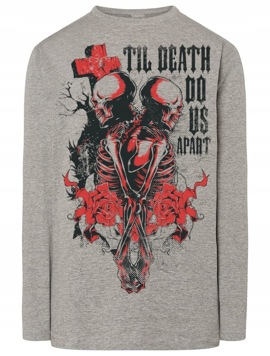 Longsleeve męski nadruk Szkielety Rozm.4XL