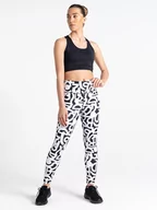 Spodnie sportowe damskie - Dare 2b Legginsy sportowe "Influential" w kolorze biało-czarnym - miniaturka - grafika 1