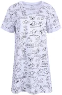 Piżamy damskie - Szara koszulka nocna z krótkim rękawem Myszka Mickey - miniaturka - grafika 1
