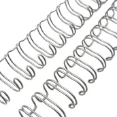 Okładki do laminatorów i bindownic - GRZBIET DRUTOWY do bindowania 3/4" srebrny - miniaturka - grafika 1