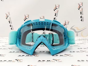 Gogle Motocyklowe Cross Quad Turkusowe - Gogle i okulary motocyklowe - miniaturka - grafika 1