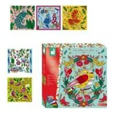 Zabawki kreatywne - Janod Zestaw Kreatywny Brokat i Blask Ptaki 7+, - miniaturka - grafika 1