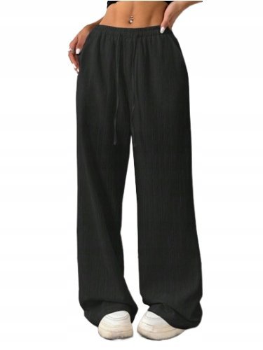 SHEIN SPODNIE DAMSKIE CZARNE PROSTE CASUAL 36 1DB