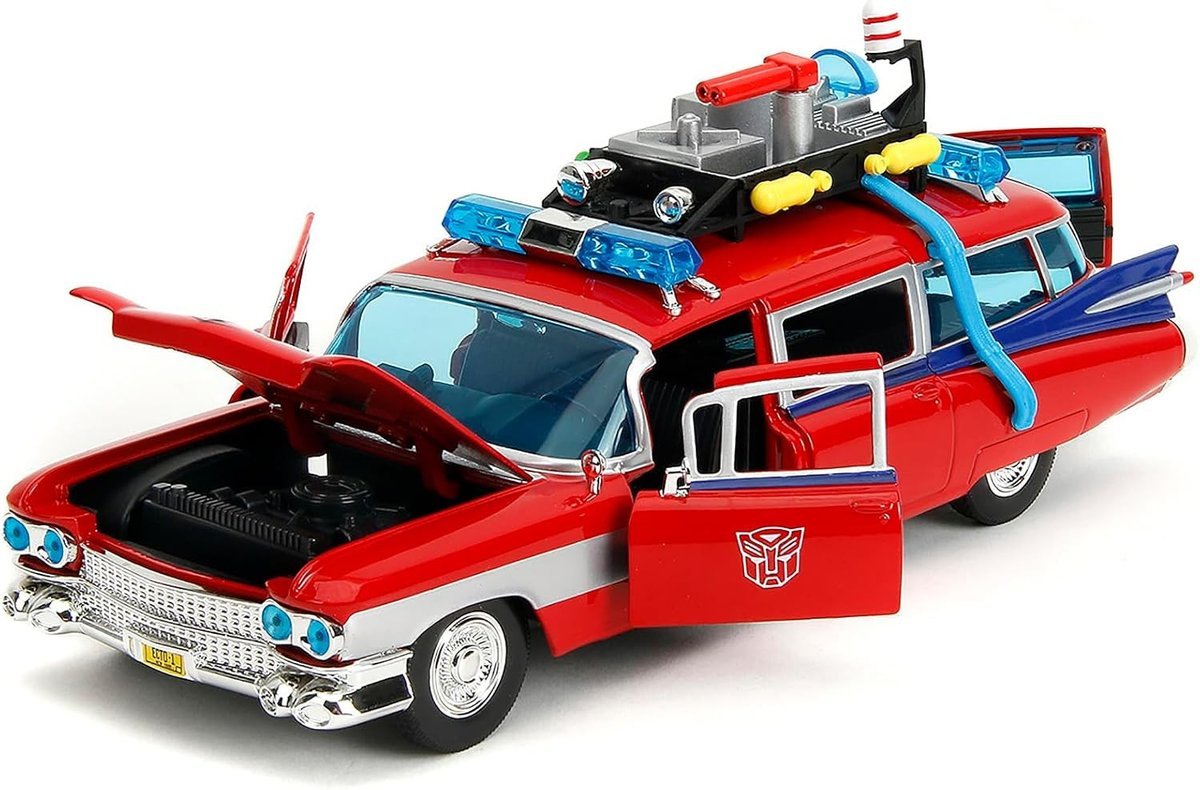 Cadillac Ambulance Ecto‑1 1959 Ghostbusters Transformers 1:24 Jada