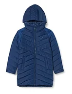 Kurtki i płaszcze dla dziewczynek - 4F JUNIOR Down Jacket dla dziewczynek, NAVY, 152 - miniaturka - grafika 1