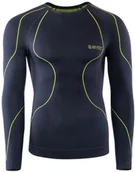 Koszulki sportowe męskie - Hi-Tec Koszulka męska Ikar Top black/lime punch r. XXL - miniaturka - grafika 1