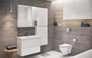 Cersanit MODUO SZAFKA POD UMYWALKĘ SLIM 80 CM BIAŁA ZMONTOWANA S929-002 - Szafki łazienkowe - miniaturka - grafika 1